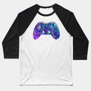 3D Blocks - Gamepad - Gaming Gamer - Controller - Video Game Lover - Graphic Console PC Game - Purple Baseball T-Shirt